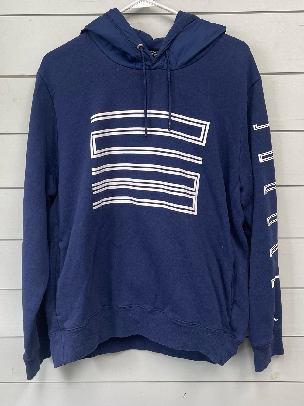 Jordan navy blue and white hoodie sweatshirt men's size large